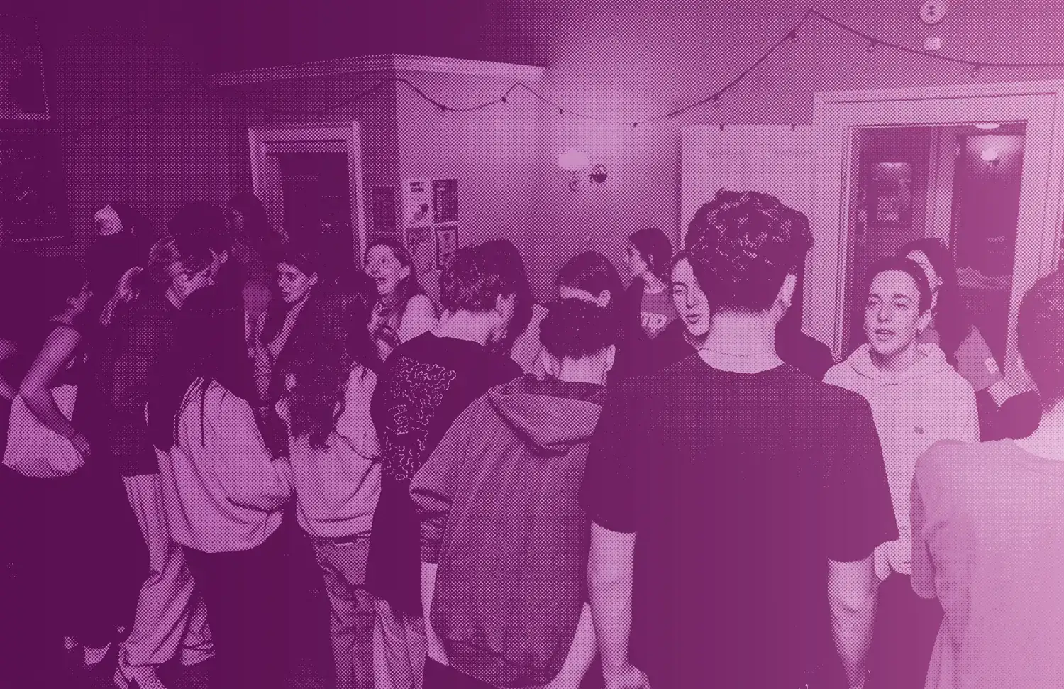 Students filling a room at a Hillel Ontario gathering