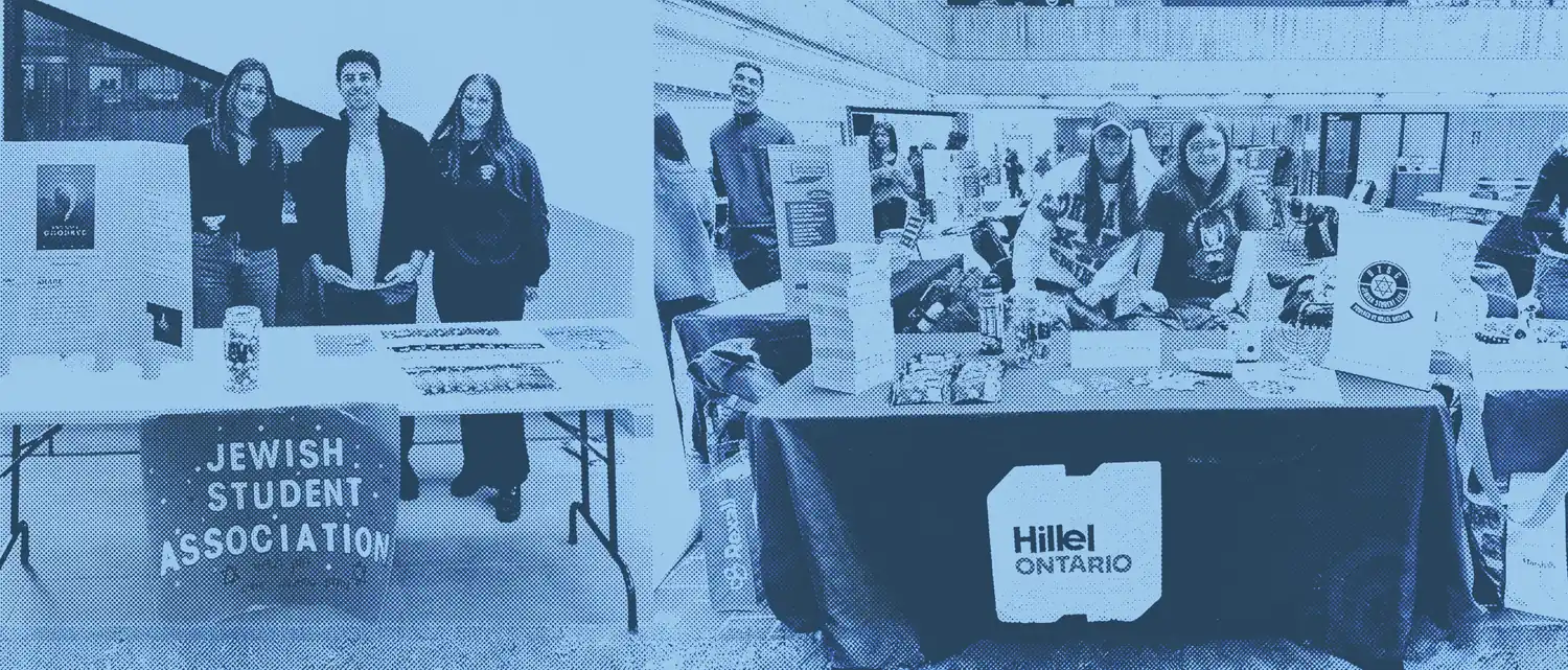 Students tabling for Jewish life on emerging campuses