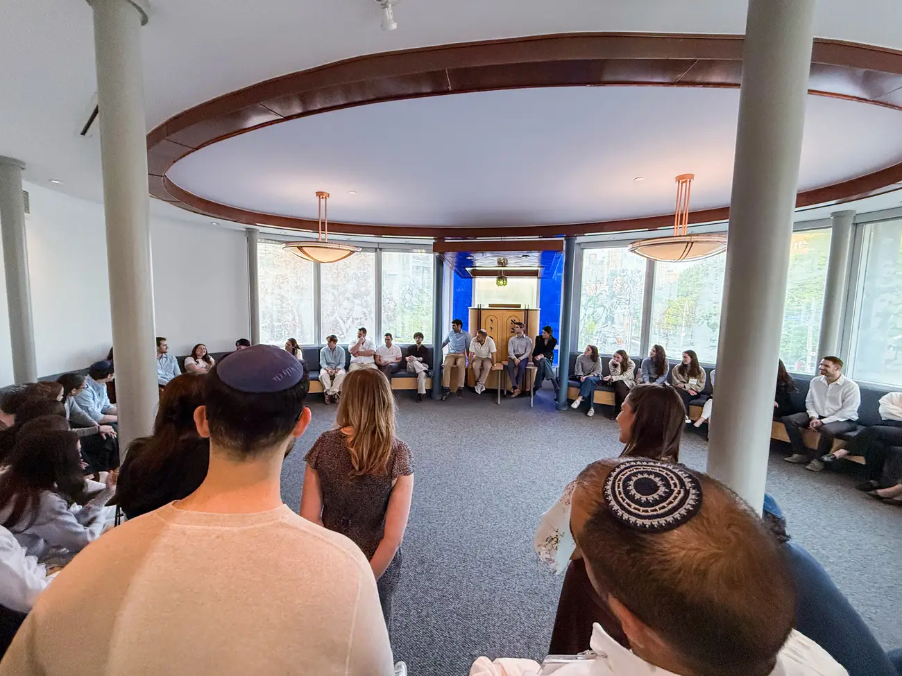 Osgoode Hall Law students celebrating Shabbat in the round