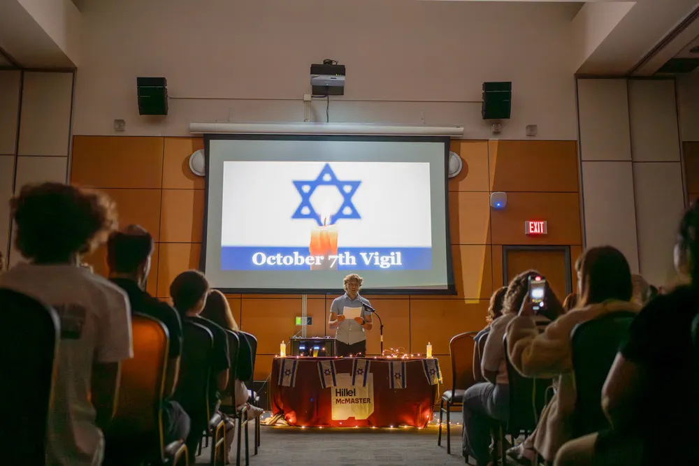 Students gathered at an October 7th vigil